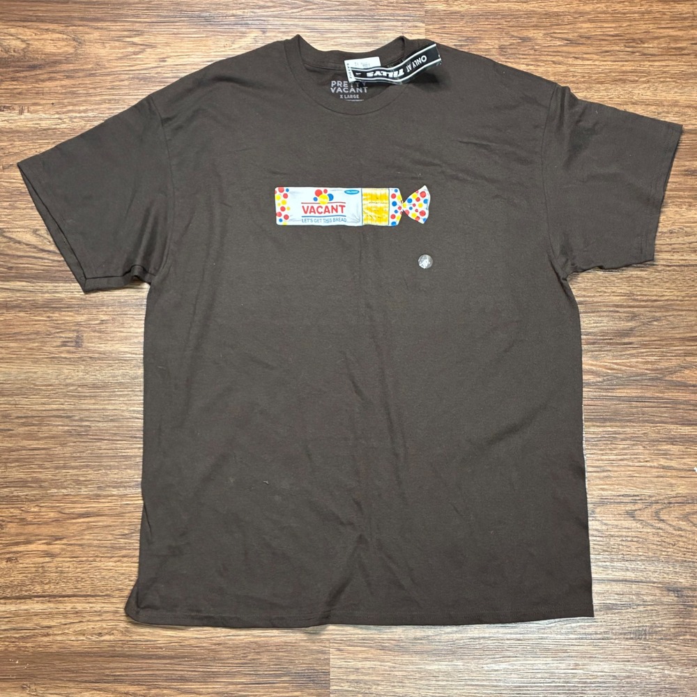 NWT Pretty Vacant Let's Get This Bread Graphic T-Shirt Brown XL Streetwear